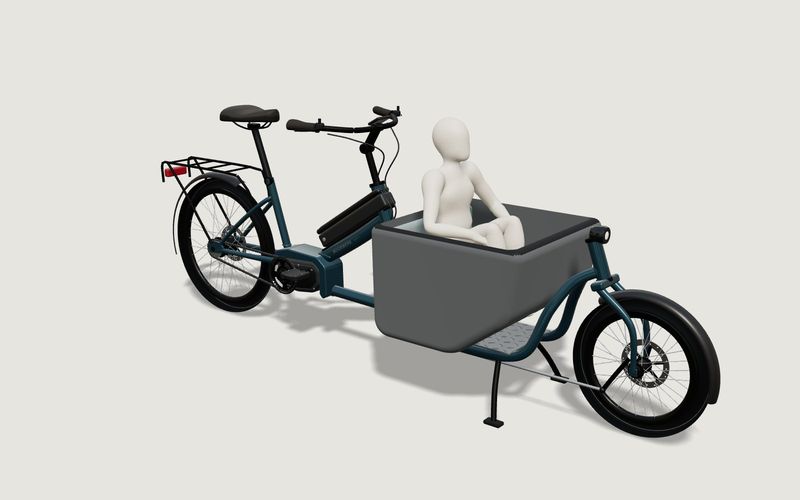 Lastenrad KARGO 2 – 3D-Vorschau