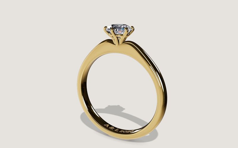 Solitär-Ring – 3D-Vorschau